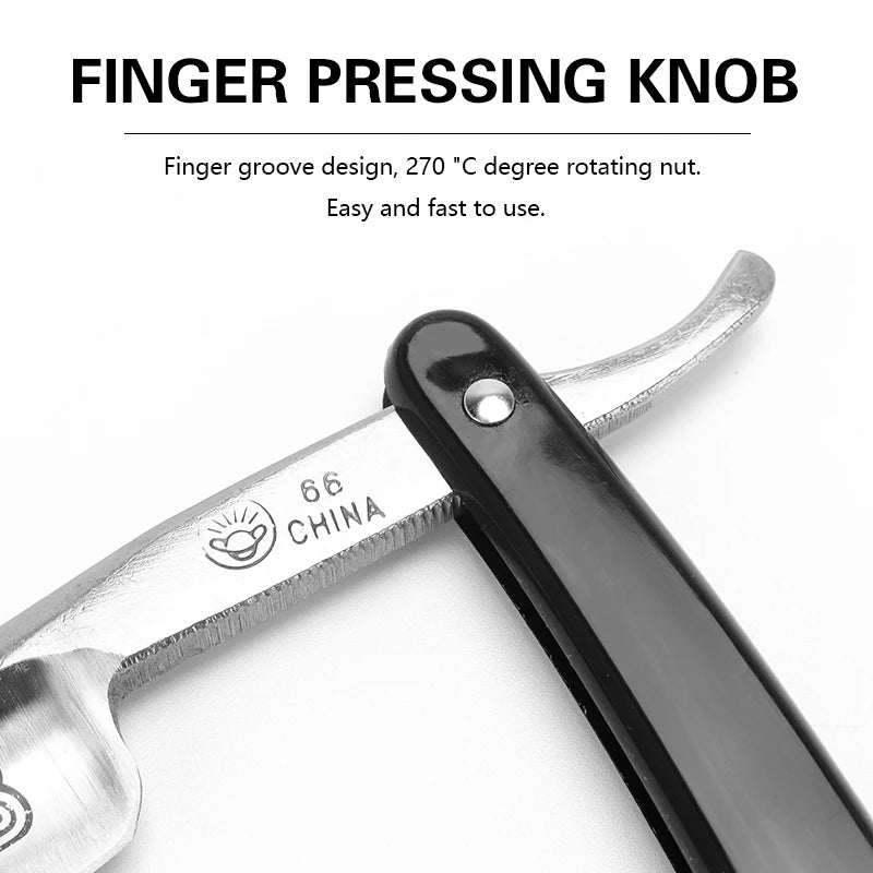 Rasoir Barbier Classique Bord Droit - Couteau Rasage Professionnel Shavette