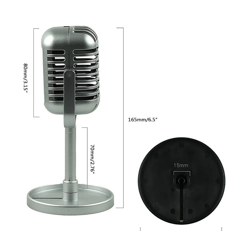 Microphone Rétro Vintage Déco - Accessoire Simulation Classique Maison