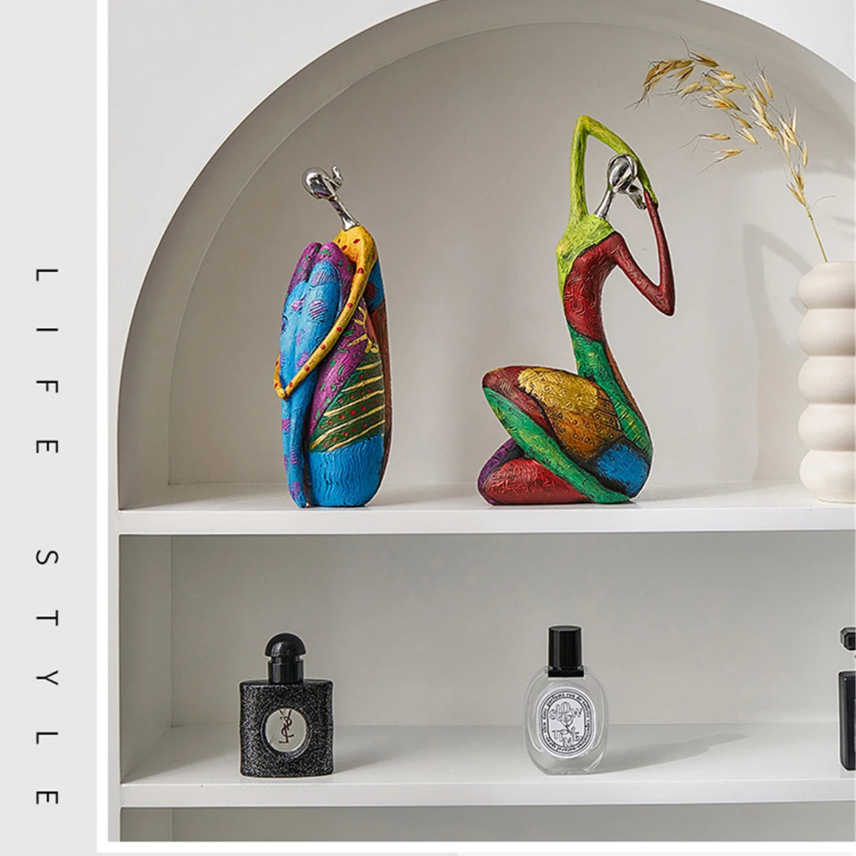 Sculpture Personnage Abstrait Créatif - Poupée Art Moderne Salon Bureau Cadeau