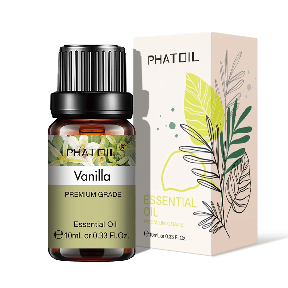 10ml Pure Natural Lavender Essential Oils for Diffuser, Humidifier, Aromatherapy, Jasmine &amp; Vanilla Aroma Oil for Skin Care, DIY Soap