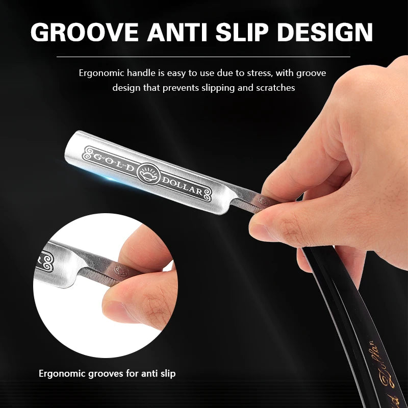 Rasoir Barbier Classique Bord Droit - Couteau Rasage Professionnel Shavette