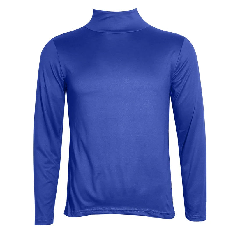 Sous-Vêtements Thermiques Homme Col Haut - T-Shirt Manches Longues Mince Automne Hiver