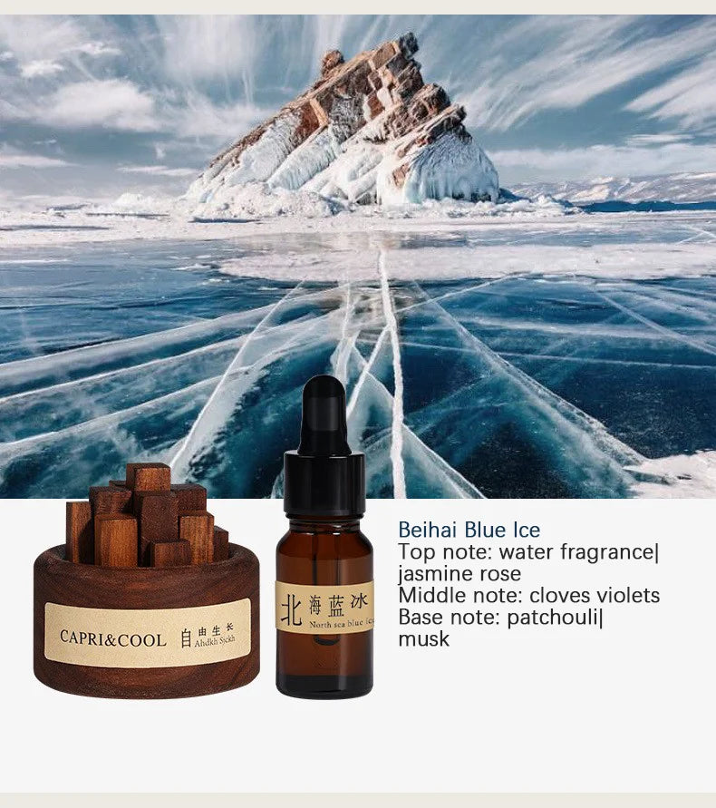 Incense Scented Natural Essential Oil Aromatherapy with Glass Dropper Black Walnut Wood Sticks Car Air Freshener Perfume
