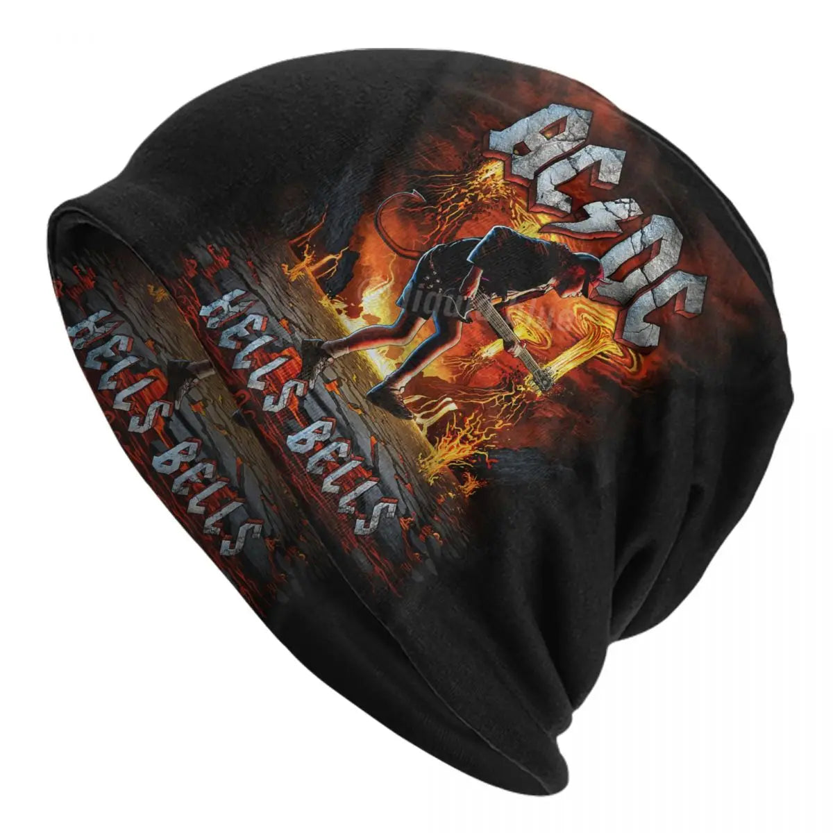 Bonnet Rétro Rock AC/DC - Tricot Hiver Heavy Metal Unisexe