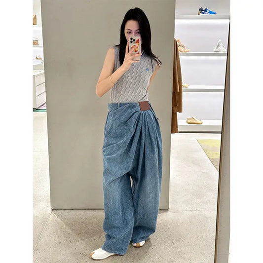 Jean Femme Grande Taille Streetwear - Style Euro-Américain