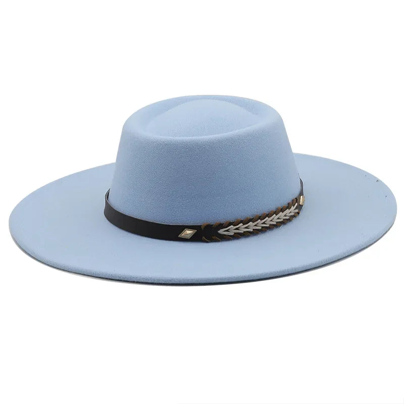 Chapeau Fedora Feutre Style Britannique - Bord Large Jazz Luxe Unisexe
