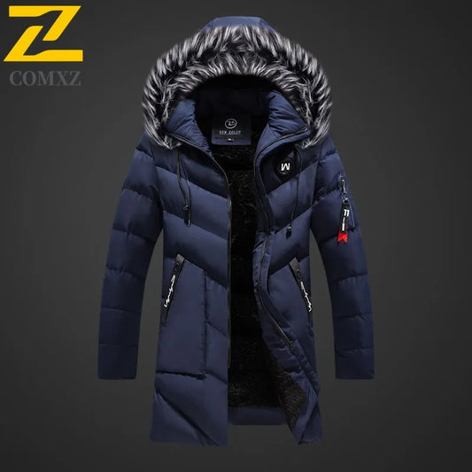 Parka Homme Hiver 2025 - Manteau Capuche Coupe-Vent Ski Voyage Neige