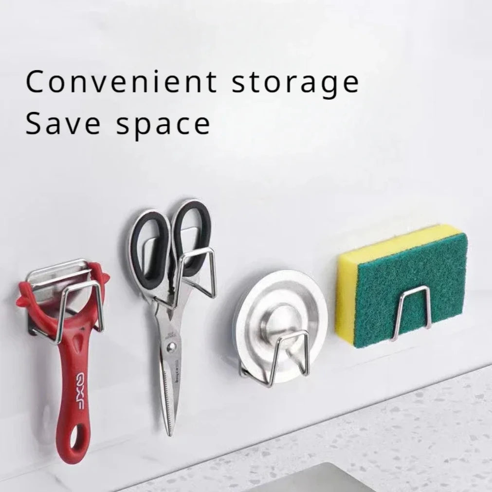Support Drainage Éponge Cuisine Acier Inoxydable - Rangement Multifonction