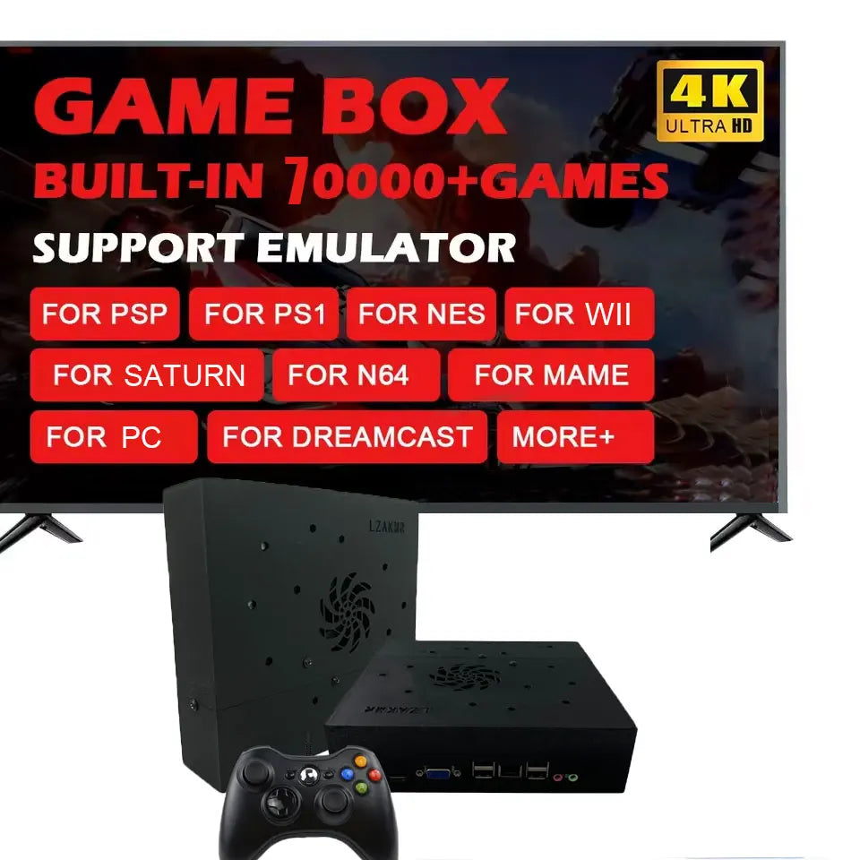 Console de Jeu Rétro X8 500GB - 70000+ Jeux Wii PS2 PSP GameCube 4K Plug & Play
