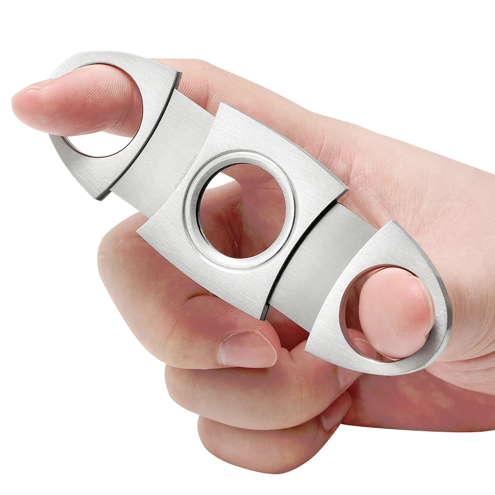 Boîte Cigares Portable Cuir Bois Cèdre - Étui Voyage avec Coupe Briquet