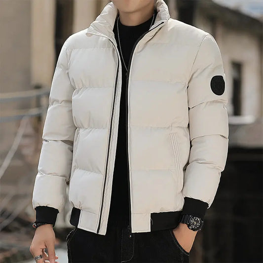 Veste Homme Coton Rembourré Hiver - Logo Tête Tigre Parka Épaisse
