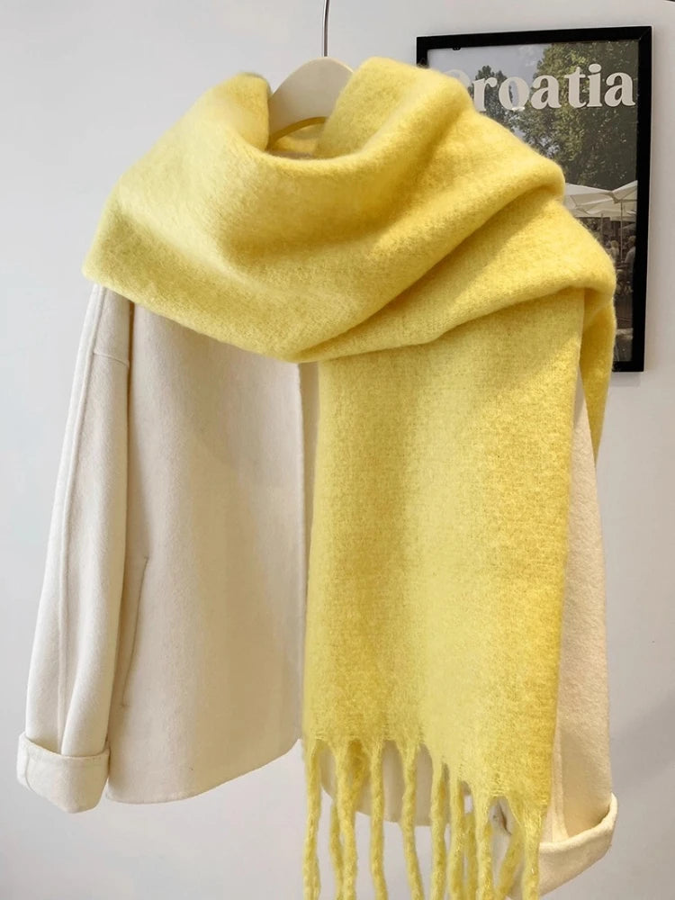 Écharpe Cachemire Hiver Femme Bleue - Pashmina Luxe Premium