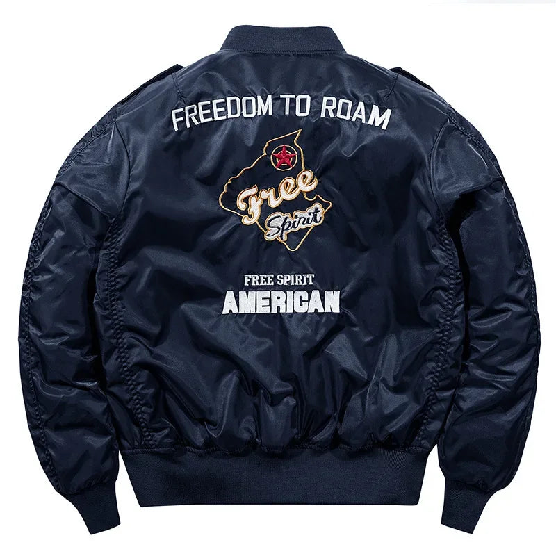 Blouson Aviateur Hip Hop Homme - Baseball Chaud Pilote Moto Militaire MA-1 Haute Qualité