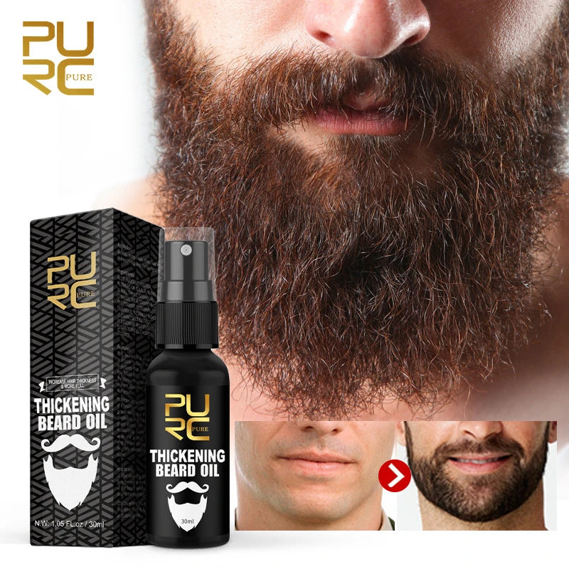 Natural Beard Essential Oil 30ml - Hydrates Nourishes Shine for Men
