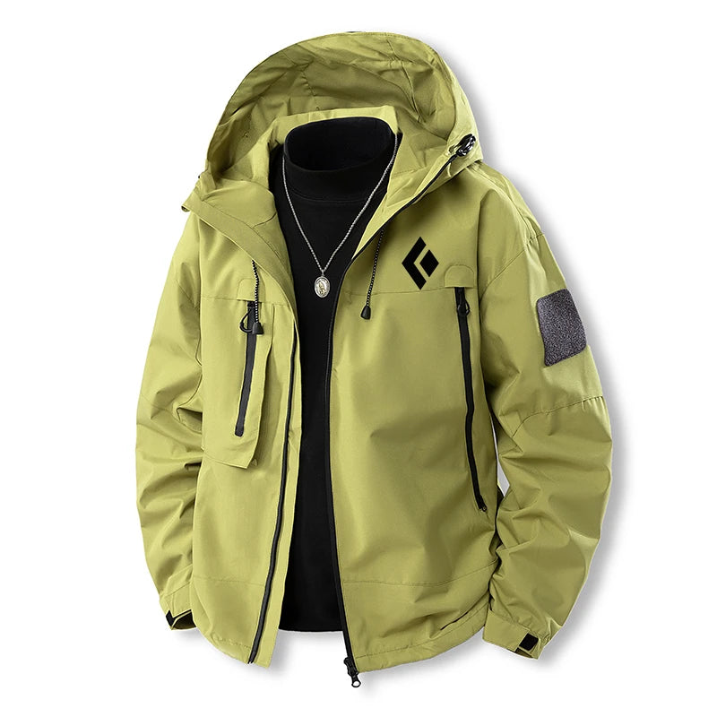 Veste Coupe-Vent Imperméable Unisexe - Capuche Tactique Randonnée Camping Léger Respirant