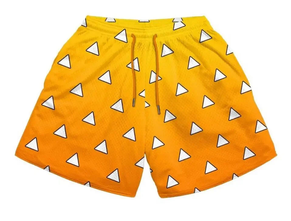 Anime Shorts décontracté és hommes femmes Manga dessin animé sport Shorts de sport Fitness impression 3D séchage rapide maille conseil Shorts été mâle