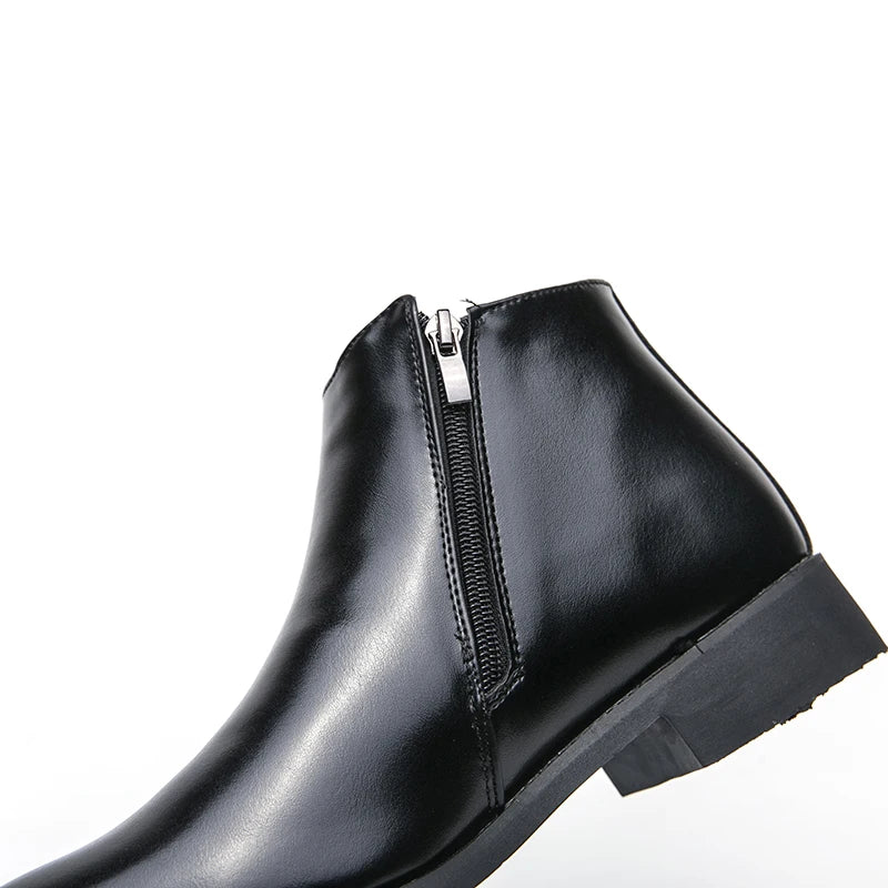 Bottines Homme Élégantes Style Britannique - Cuir Premium