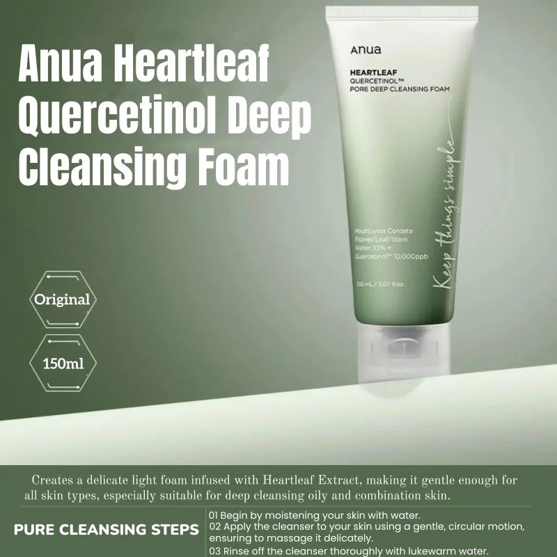 ANUA Ensemble HeartlePG 77% - Kit Complet Soins Coréens Premium 5 Produits