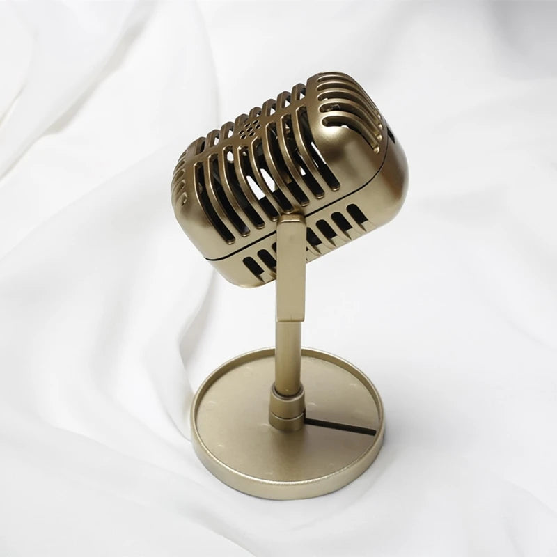 Microphone Rétro Vintage Déco - Accessoire Simulation Classique Maison