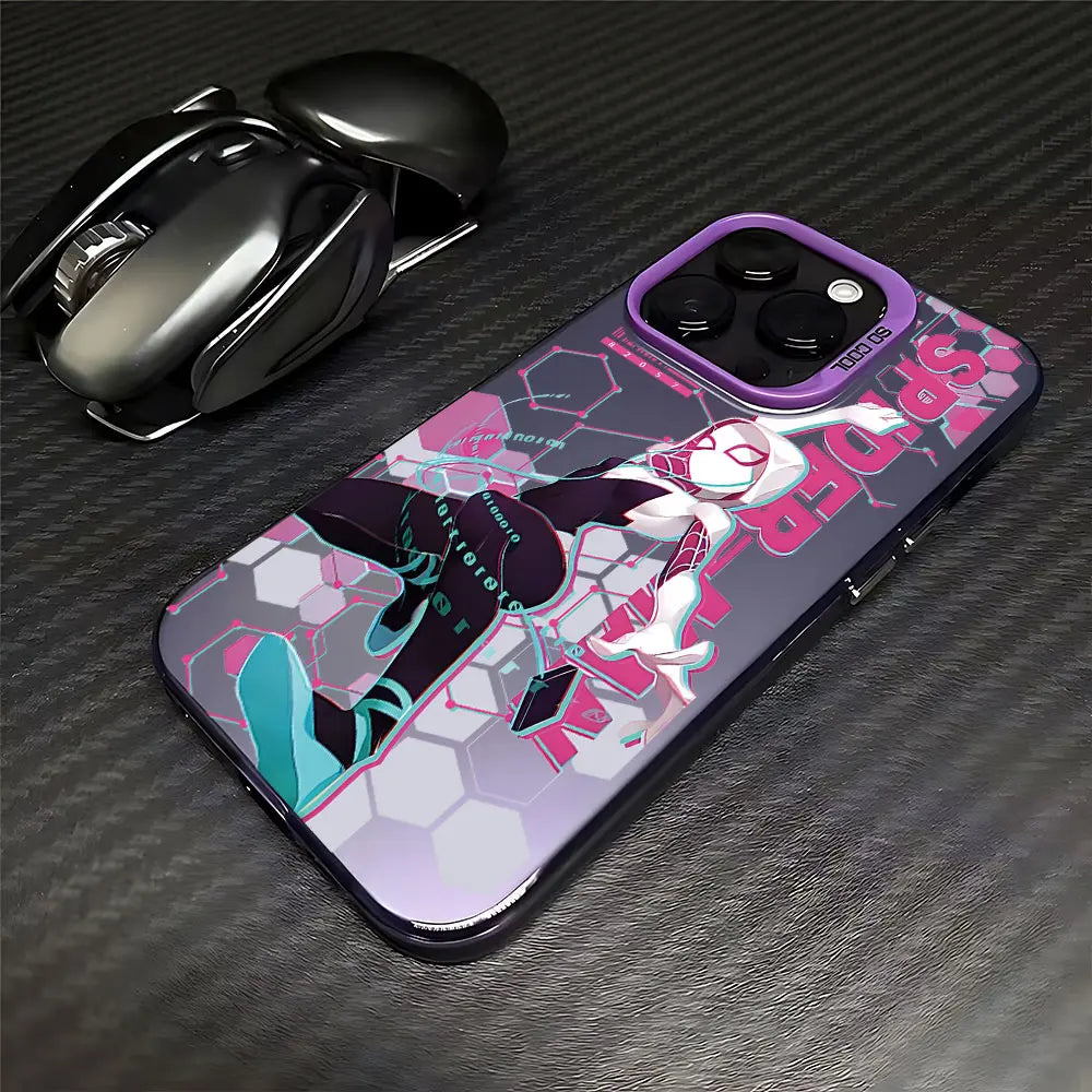 Coque iPhone Spider-Man Antichoc Mat - Protection Premium 16 15 14 13 12 11 Pro Max