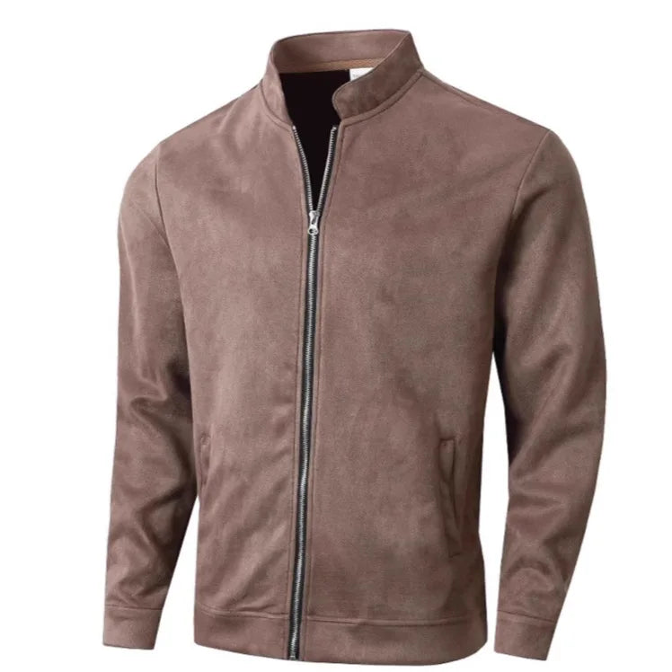 Cardigan Col Rond Homme - Coupe Ajustée Col Montant Manches Longues Automne Hiver