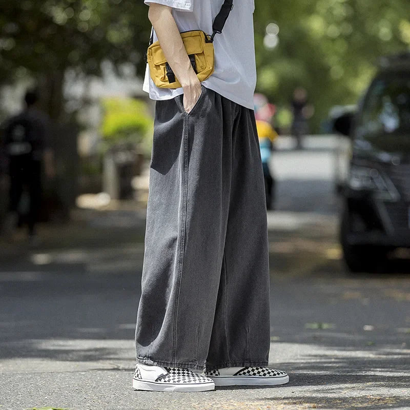 Jean Homme Hip Hop Streetwear Cargo - Jambe Large Baggy