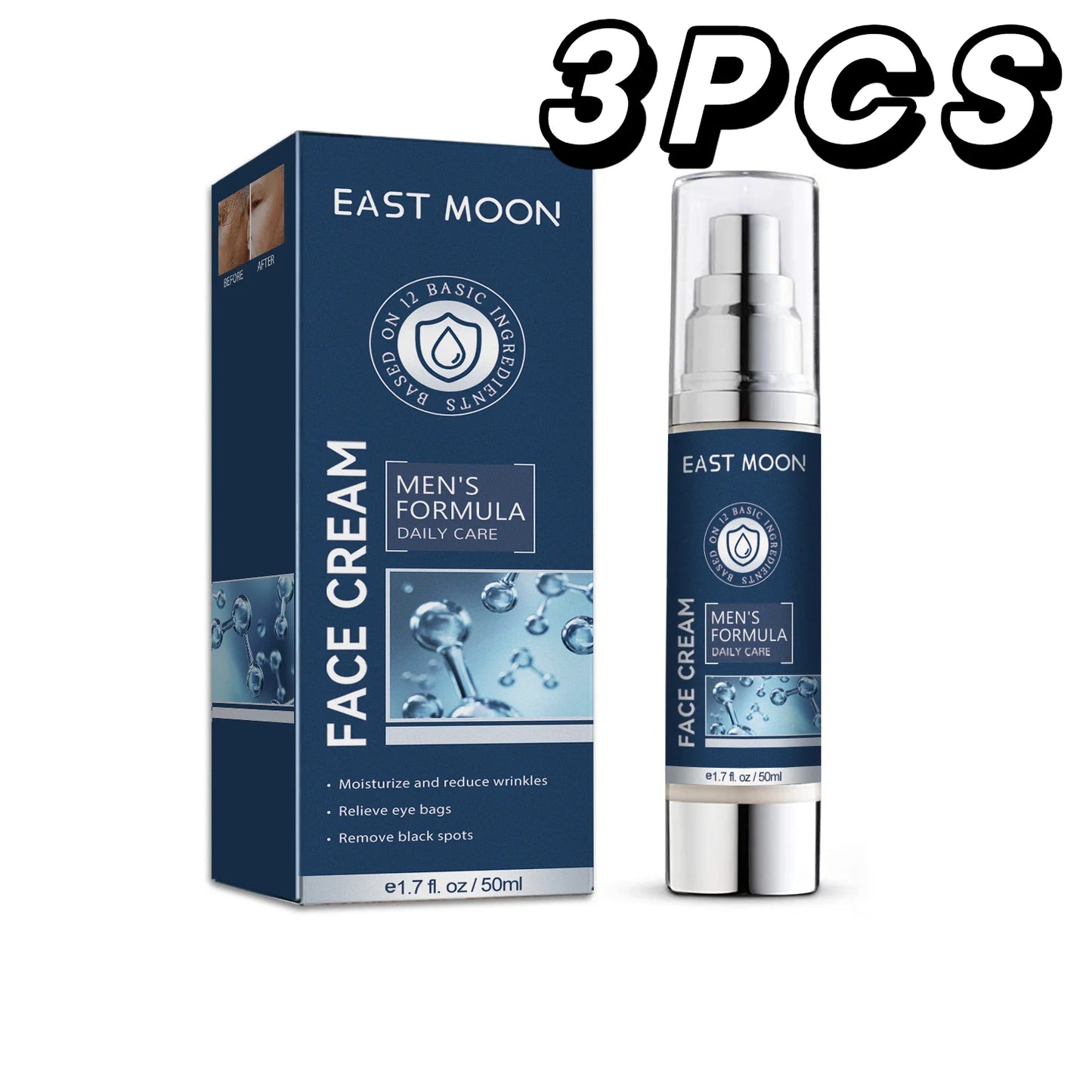 6 in 1 Men's Face Moisturizer - Anti-Aging Collagen