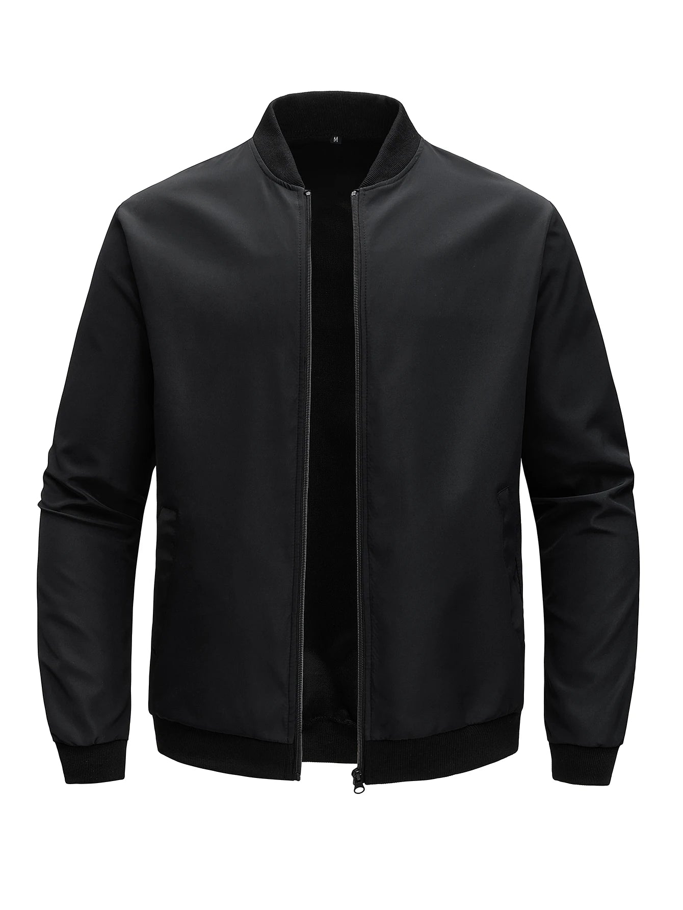 Veste Baseball Homme Printemps Automne - Blouson Court Ample Décontracté Couleur Unie 2025