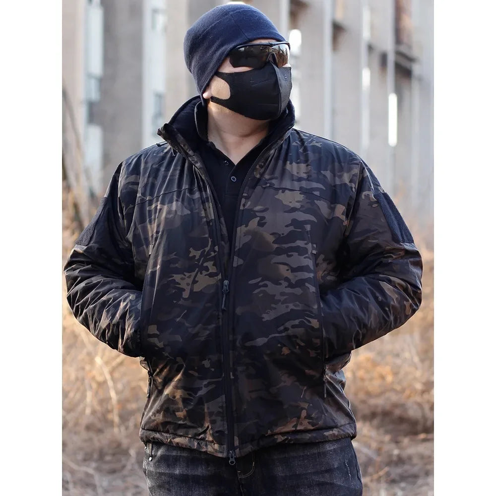 Veste Hiver Niveau 7 Tactique Homme - Doudoune Militaire Imperméable Chasse Randonnée