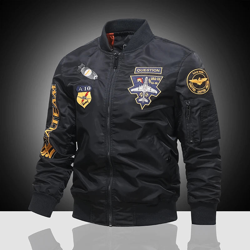 Veste Pilote MA-1 Homme - Travail Américain Baseball Chaud Ventilateur Militaire Automne Hiver