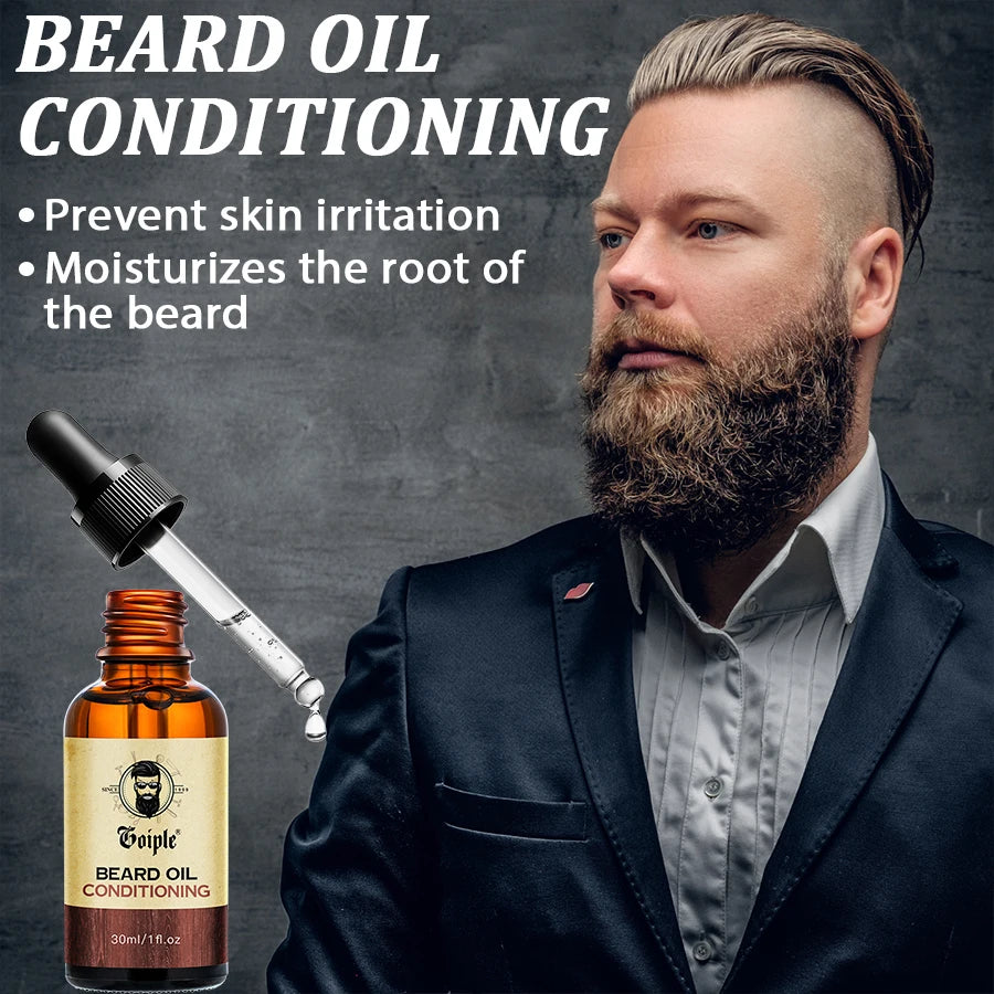 Kit 2 Premium Beard Oils - Volumizing &amp; Revitalizing for Men
