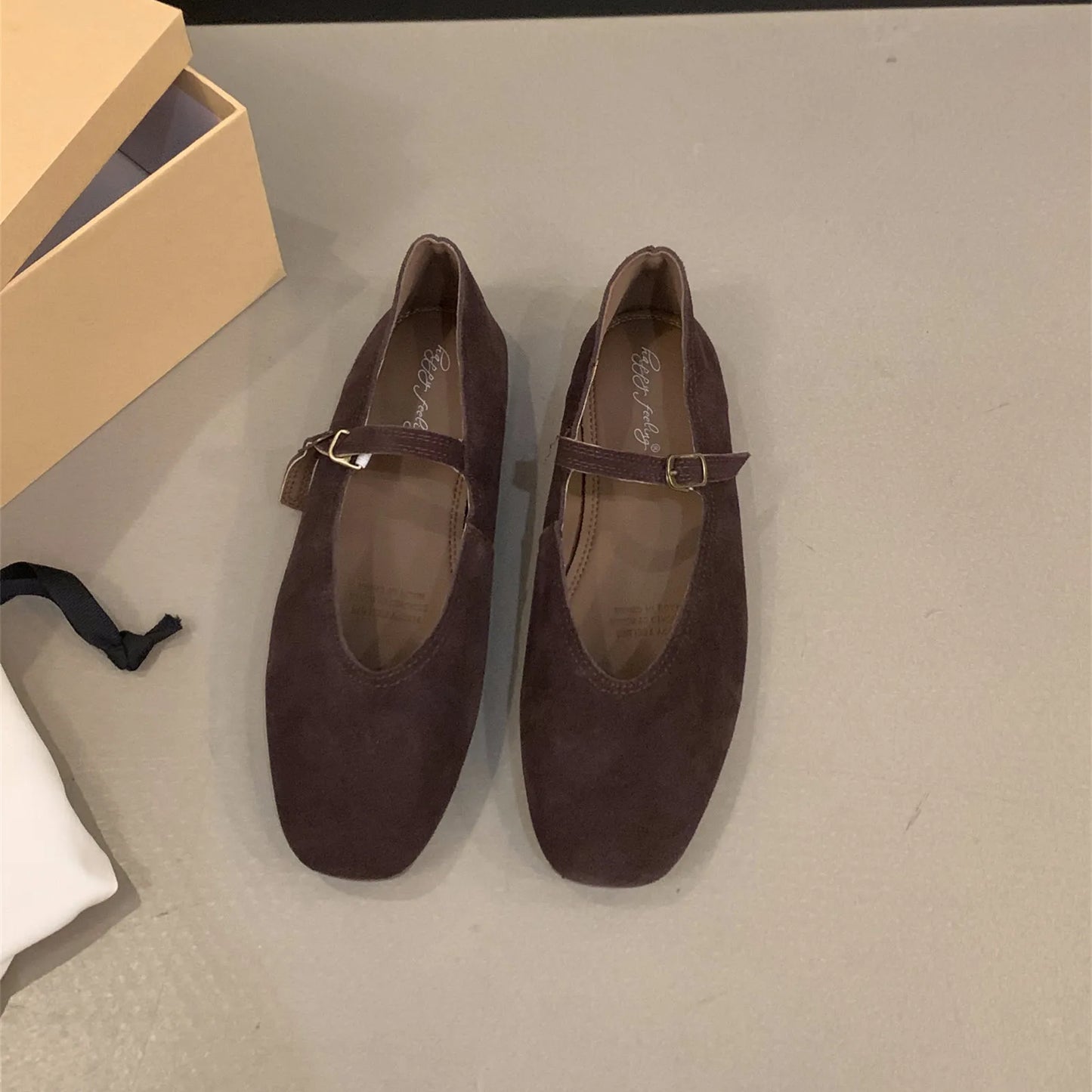 Bailamos 2024 printemps nouvelle marque femmes chaussures plates bout rond peu profond sans lacet dames chaussures de Ballet décontractées en cuir souple Eelgant chaussures habillées