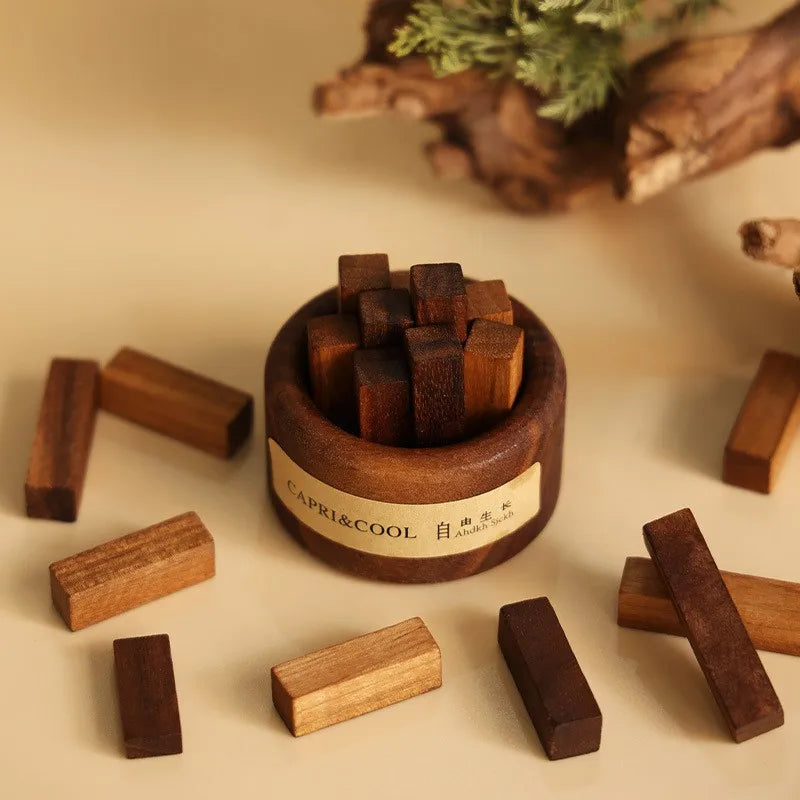 Incense Scented Natural Essential Oil Aromatherapy with Glass Dropper Black Walnut Wood Sticks Car Air Freshener Perfume
