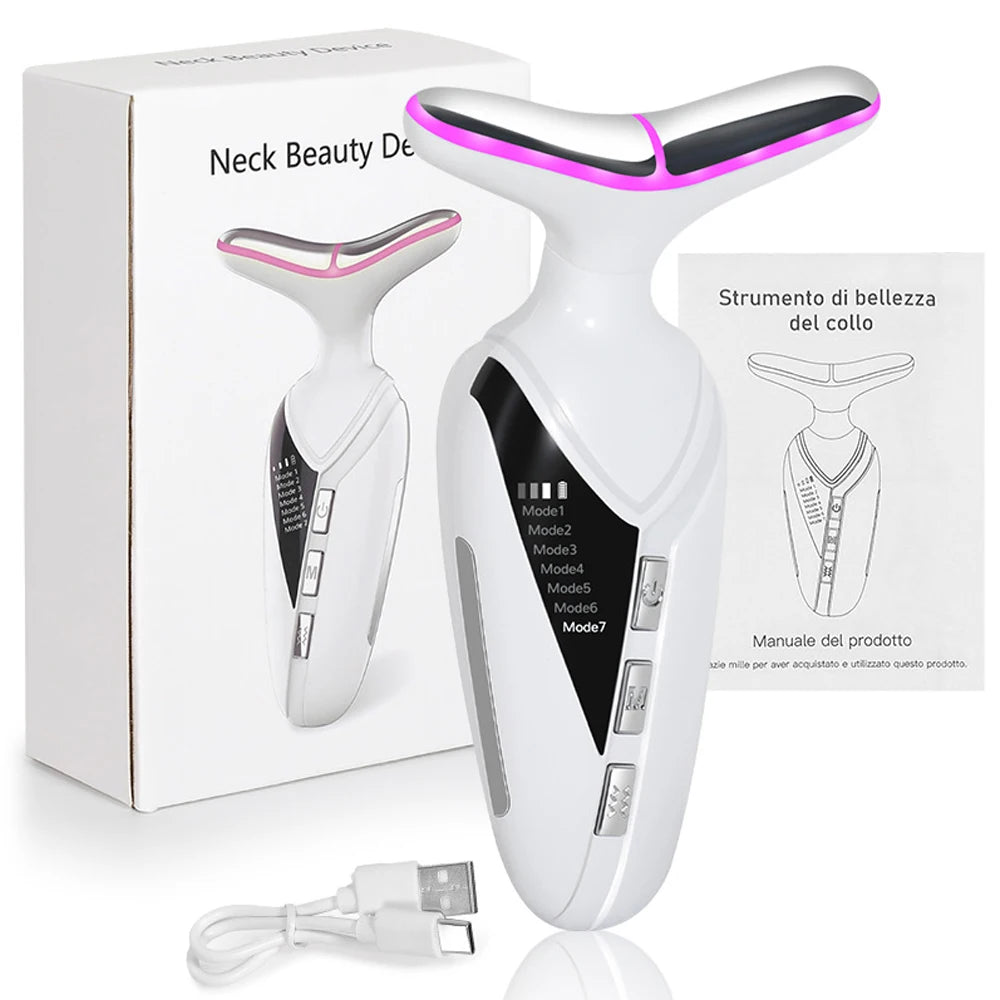 Rechargeable Face and Neck Massager - Portable Skin Lifting for Women
