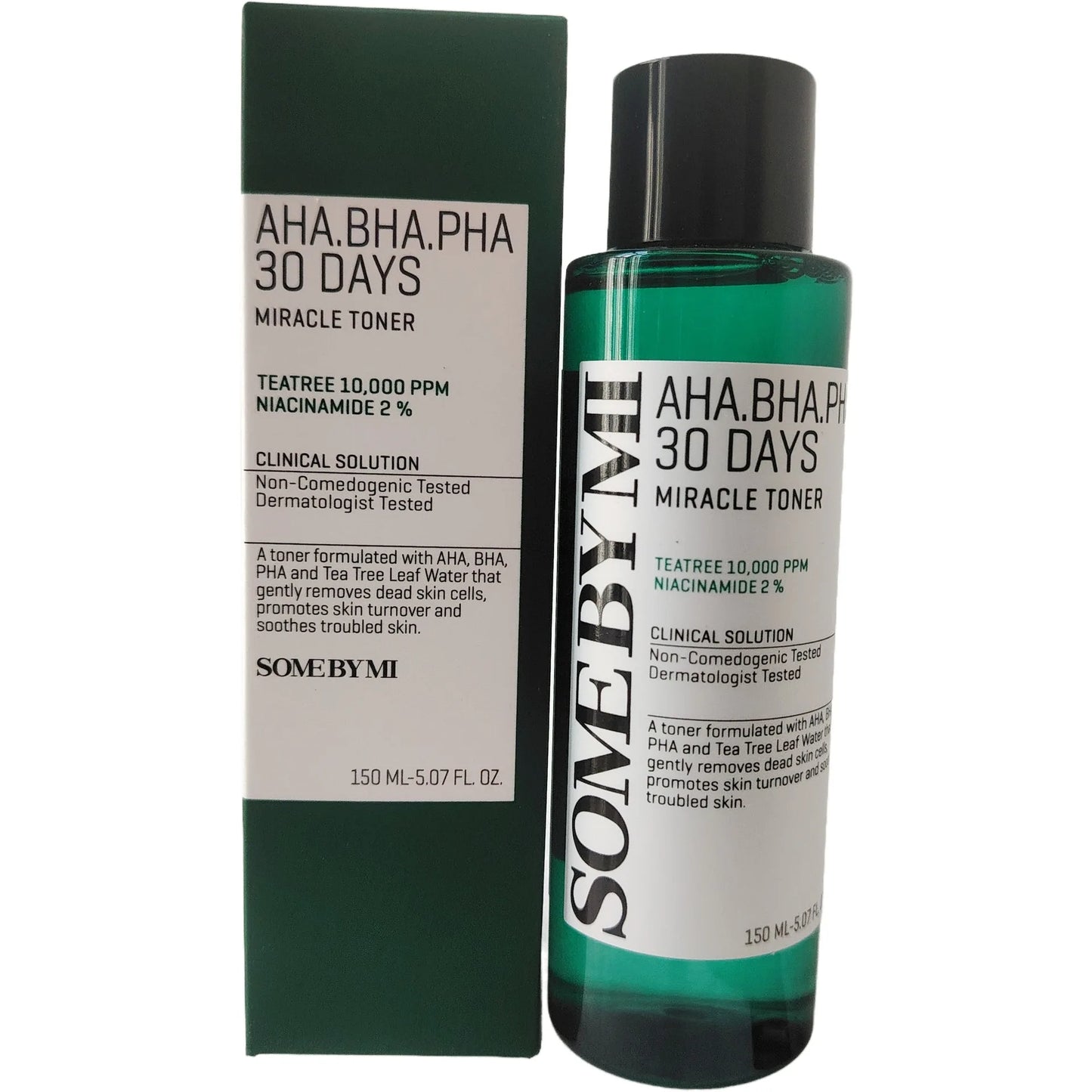 SOME BY MI Toner AHA BHA PHA 30 Jours - Miracle Thé Vert Peaux Sensibles 150ml