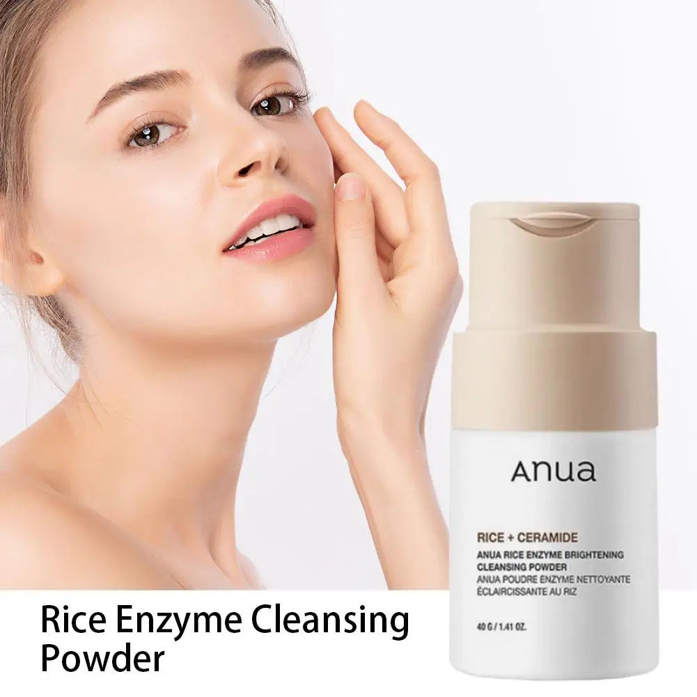 ANUA Poudre Enzyme Riz Éclaircissante - Nettoyant Exfoliant Céramide 40g