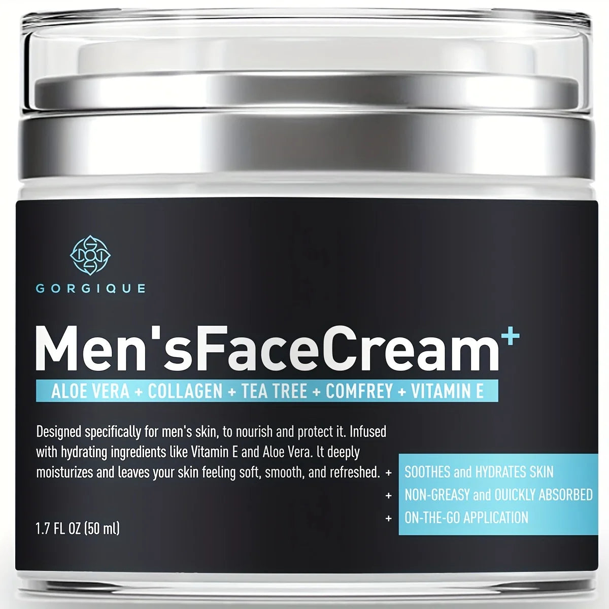 Men's Anti-Aging Face Cream - Hyaluronic Acid Collagen Vitamin E