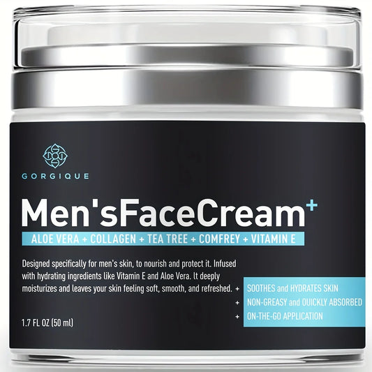 Men's Anti-Aging Face Cream - Hyaluronic Acid Collagen Vitamin E