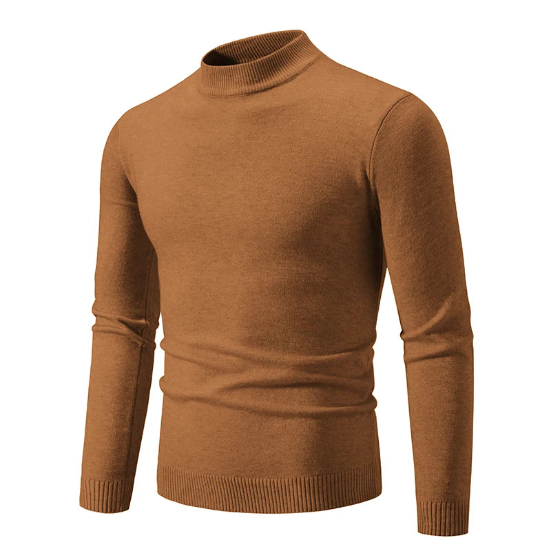 Pull Col Roulé Tricoté Homme Femme - Demi Col Haute Qualité Automne Hiver Unisexe