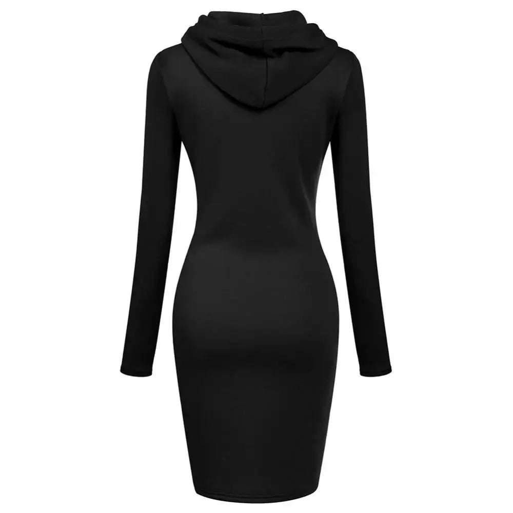 Robe Femme à Capuche Automne - Vêtement Décontracté Confortable