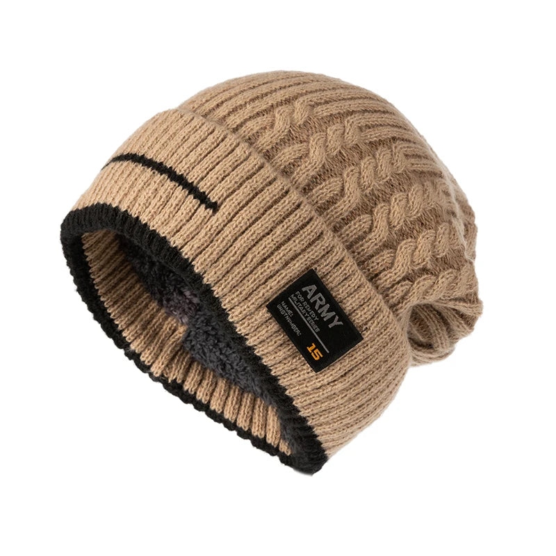 Bonnet tricoté pour hommes et femmes, Bonnet épais, Skullies, hiver 2023