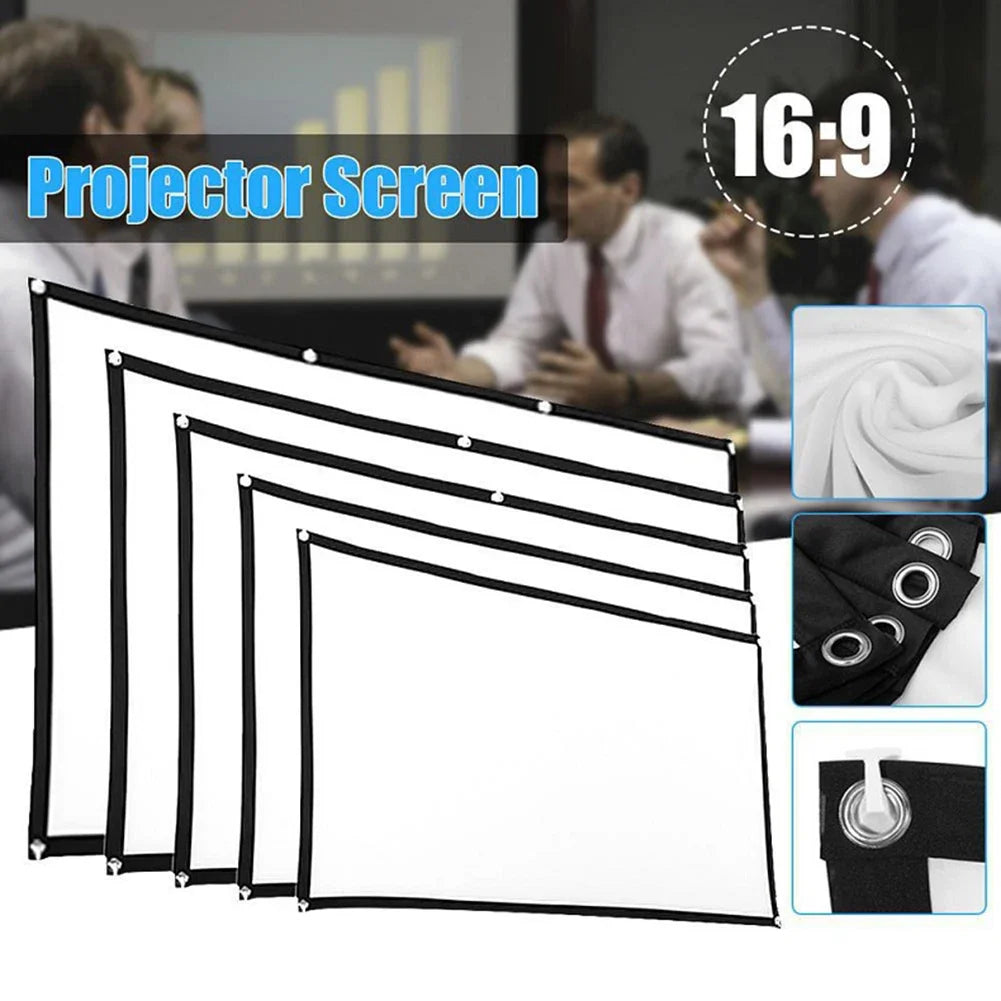 Écran Projection Portable HD 16:9 - Cinéma Maison Extérieur 60-150 Pouces