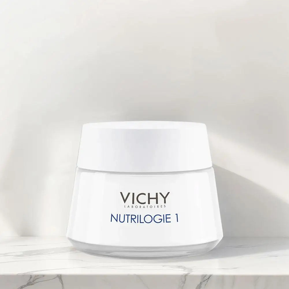 VICHY Crème Nourrissante Visage 50ml - Hydratante Réparatrice Peau Sèche