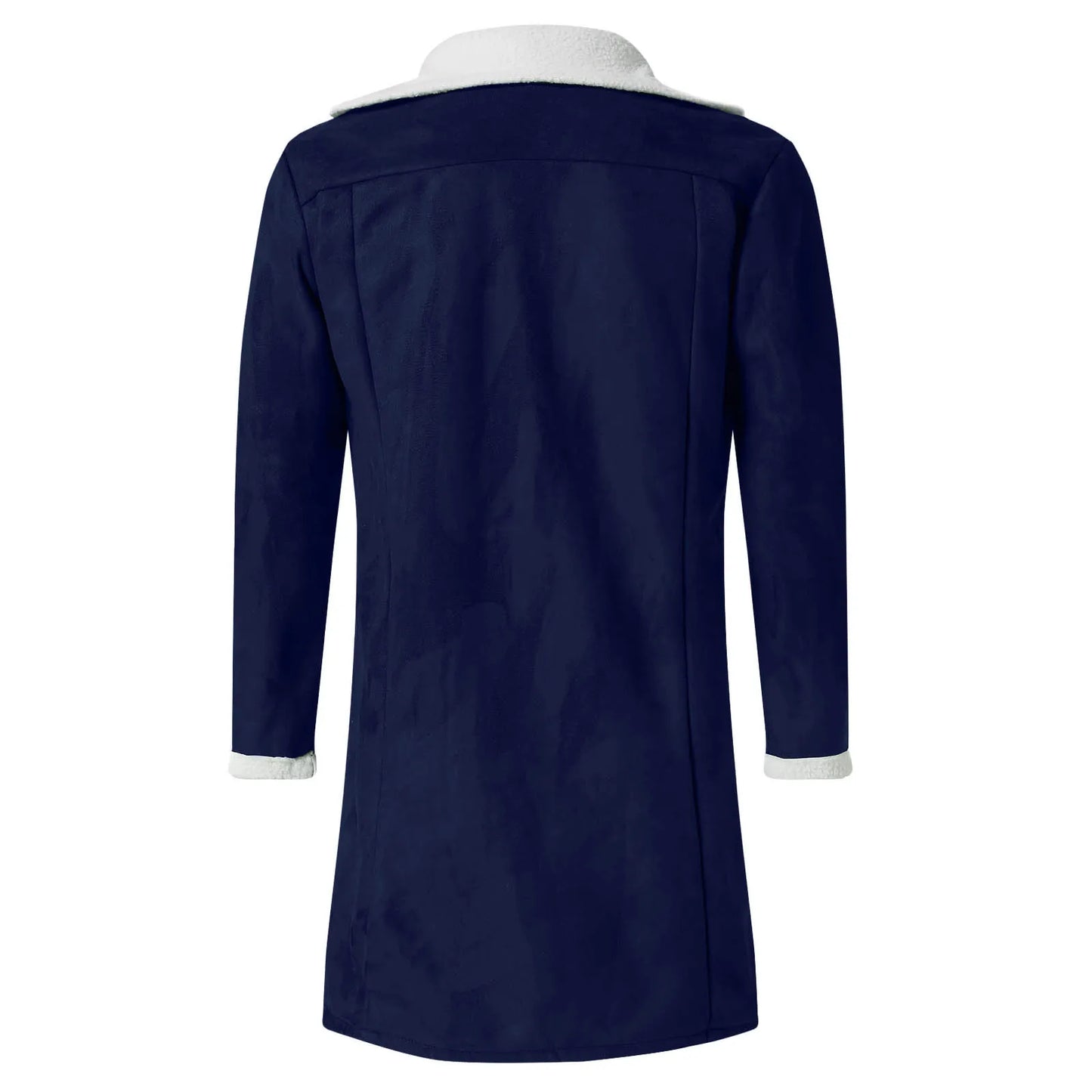 Veste Cuir Homme Confortable - Épaississement Chaud Fourrure Softshell Coupe-Vent Long Manteau