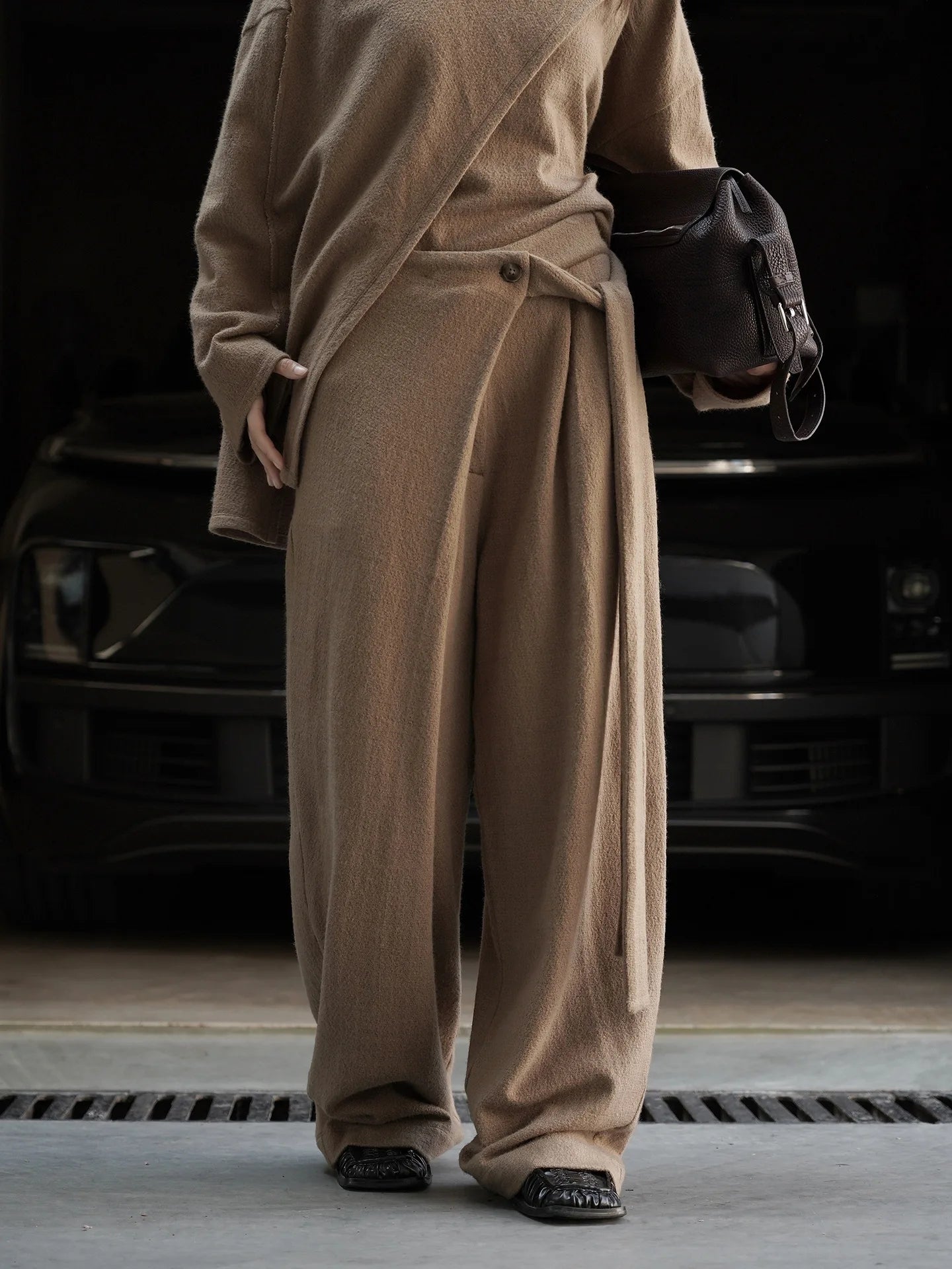 Pantalon Femme Occidental Noué - Style Léger Jambes Larges