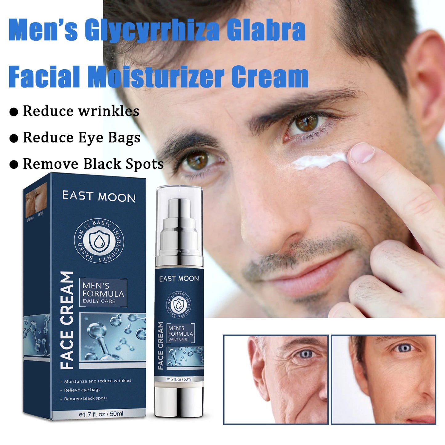 6 in 1 Men's Face Moisturizer - Anti-Aging Collagen