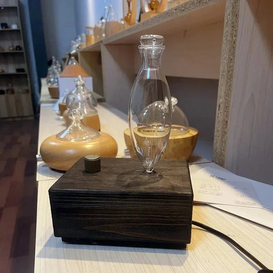 Premium Waterless Nebulizer Diffuser - Wood Glass Aromatherapy 20ml