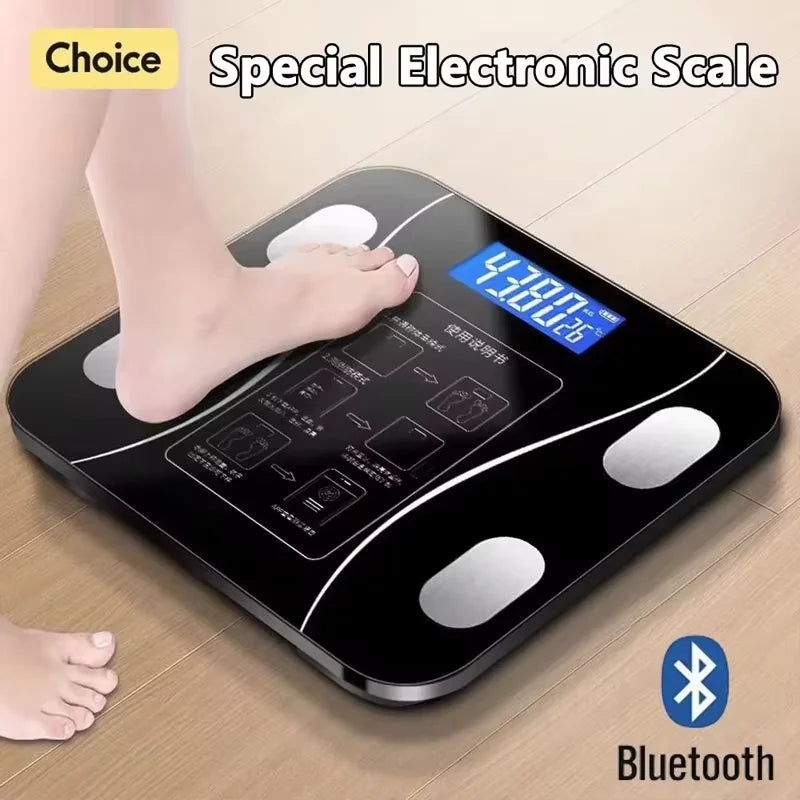 Balance Électronique Bluetooth Intelligente - Pèse-Personne Graisse Corporelle Ultra-Précis