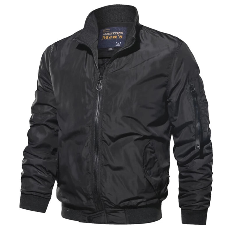 Veste Bomber Militaire Homme - Coupe-Vent Armée Outdoor Casual Grande Taille Automne Hiver