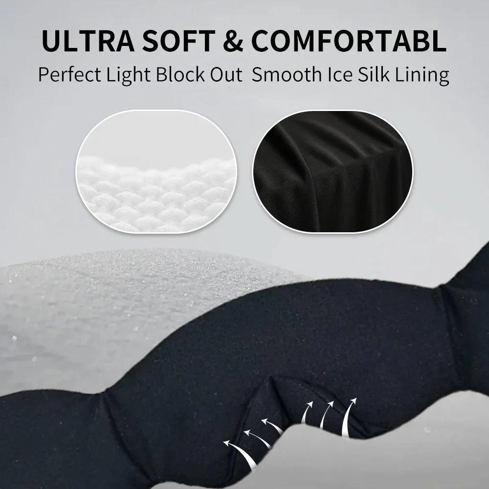 Masque de Sommeil Bluetooth avec Écouteurs - Bandeau Nuit Confortable Audio Sans Fil